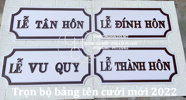 BÁN TRỌN BỘ BẢNG TÊN CƯỚI GIÁ RẺ TPHCM