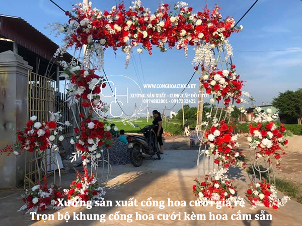 XƯỞNG SẢN XUẤT CỔNG HOA CƯỚI MỚI 2022 TPHCM