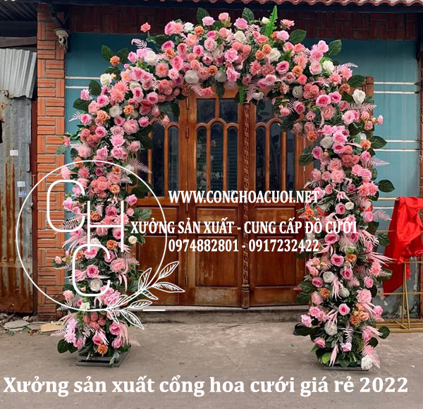 XƯỞNG SẢN XUẤT CỔNG HOA CƯỚI GIÁ RẺ SÀI GÒN