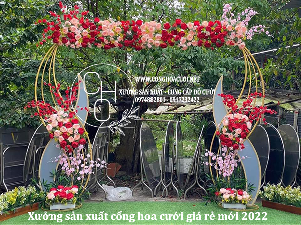 CÁC MẪU CỔNG HOA CƯỚI GIÁ RẺ MỚI 2022