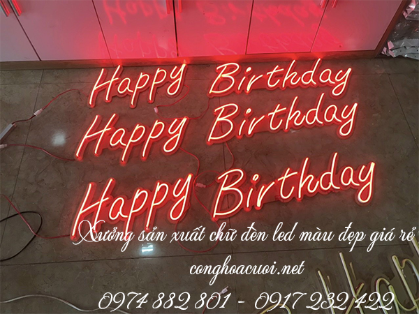 XƯỞNG SẢN XUẤT ĐÈN LED NEON HAPPY BIRTH DAY