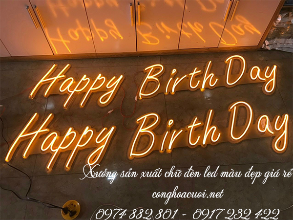 XƯỞNG SẢN XUẤT ĐÈN LED NEON HAPPY BIRTH DAY