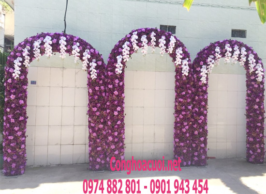 Cổng hoa cưới tam quang
